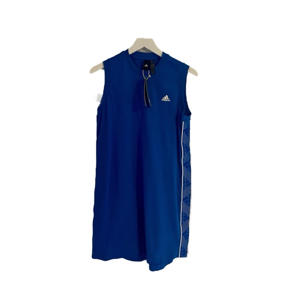 adidas Dresses & Skirts - Adidas Blue Changeover Tape Sleeveless Dress